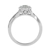 Lab Grown Round Diamond Halo Ring In Platinum