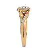 Lab Grown Round Diamond Halo Ring In Yellow Gold