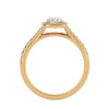 Lab Grown Round Diamond Halo Ring In Yellow Gold