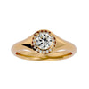 Lab Grown Round Diamond Solitaire Ring In Yellow Gold