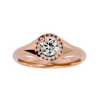 Lab Grown Round Diamond Solitaire Ring In Rose Gold