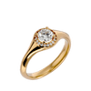 Lab Grown Round Diamond Solitaire Ring In Yellow Gold