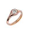 Lab Grown Round Diamond Solitaire Ring In Rose Gold