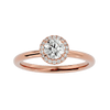 Lab Grown Solitaire Round Diamond Ring In Rose Gold