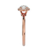 Lab Grown Solitaire Round Diamond Ring In Rose Gold