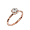 Lab Grown Solitaire Round Diamond Ring In Rose Gold