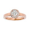 Lab Grown Round Diamond Solitaire Ring In Rose Gold