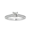 Lab Grown Round Diamond Halo Ring In Platinum