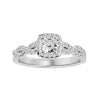 Lab Grown Round Diamond Halo Ring In Platinum