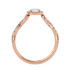 Lab Grown Round Diamond Halo Ring In Rose Gold