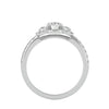 Lab Grown Round Cut Diamond Halo Ring In Platinum