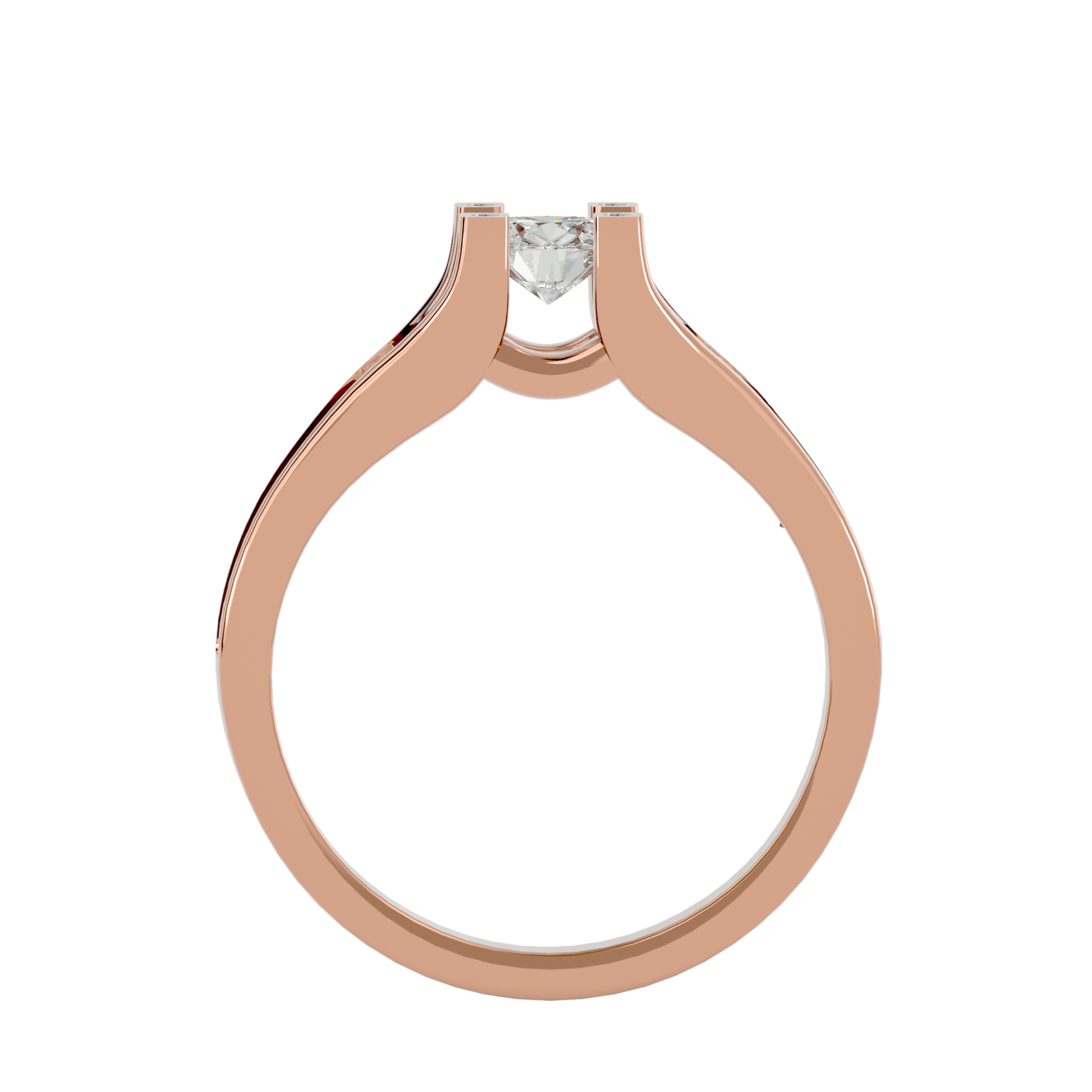 Lab Grown Round Diamond Halo Ring In Rose Gold