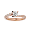 Lab Grown Round Diamond Halo Ring In Rose Gold