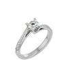 Lab Grown Round Diamond Halo Ring In Platinum