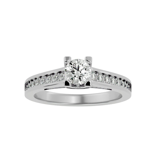 Lab Grown Round Diamond Halo Ring