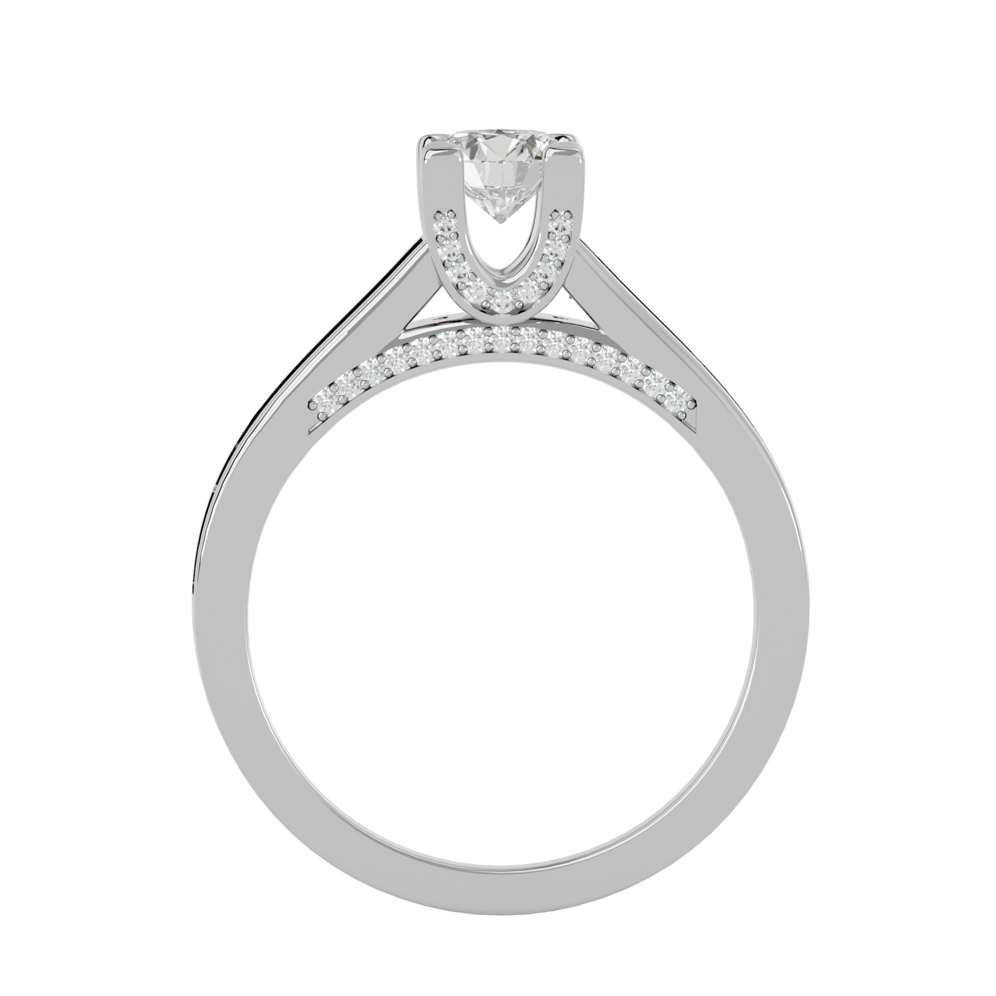 Lab Grown Round Diamond Halo Ring