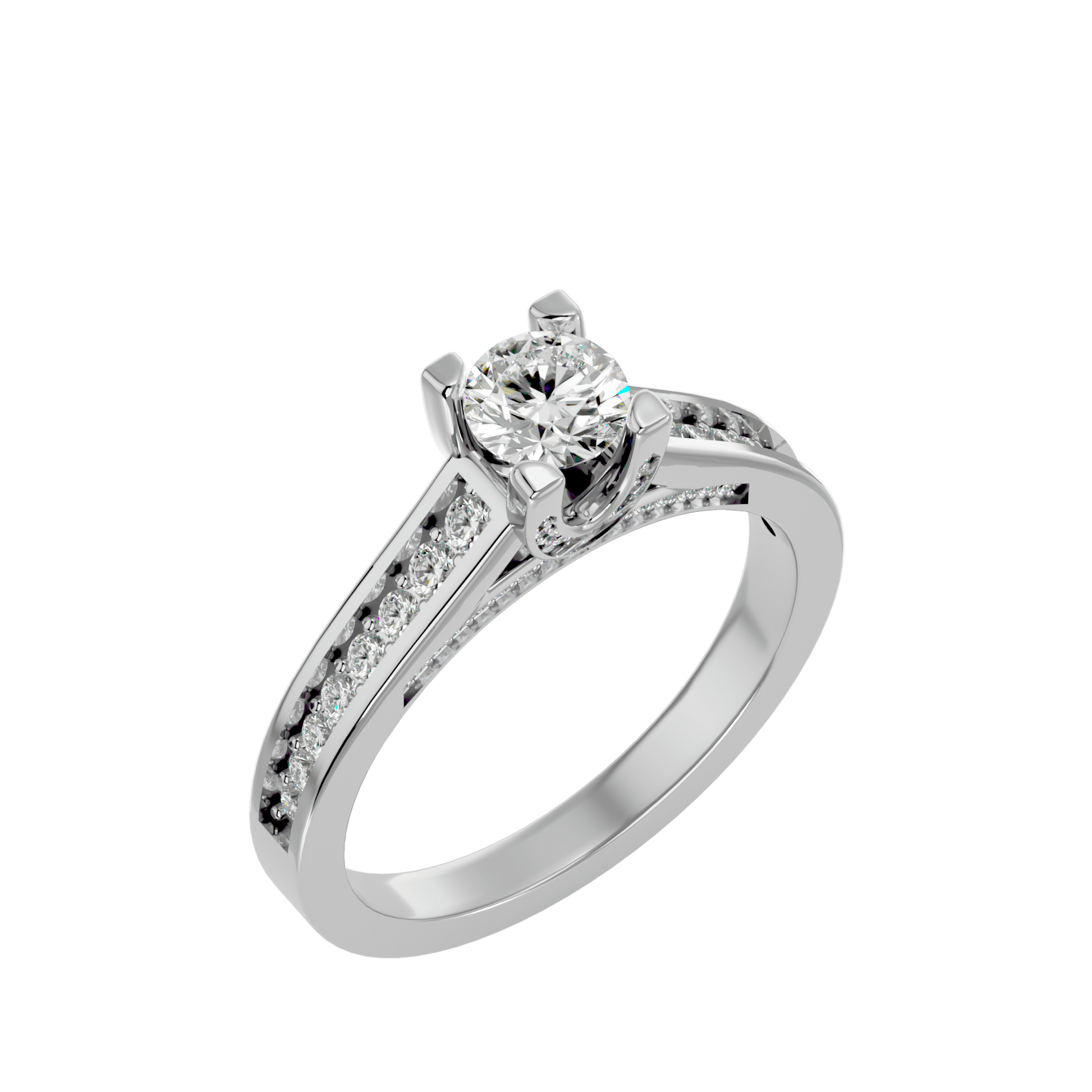 Lab Grown Round Diamond Halo Ring