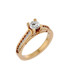 Lab Grown Round Diamond Halo Ring In Yellow Gold