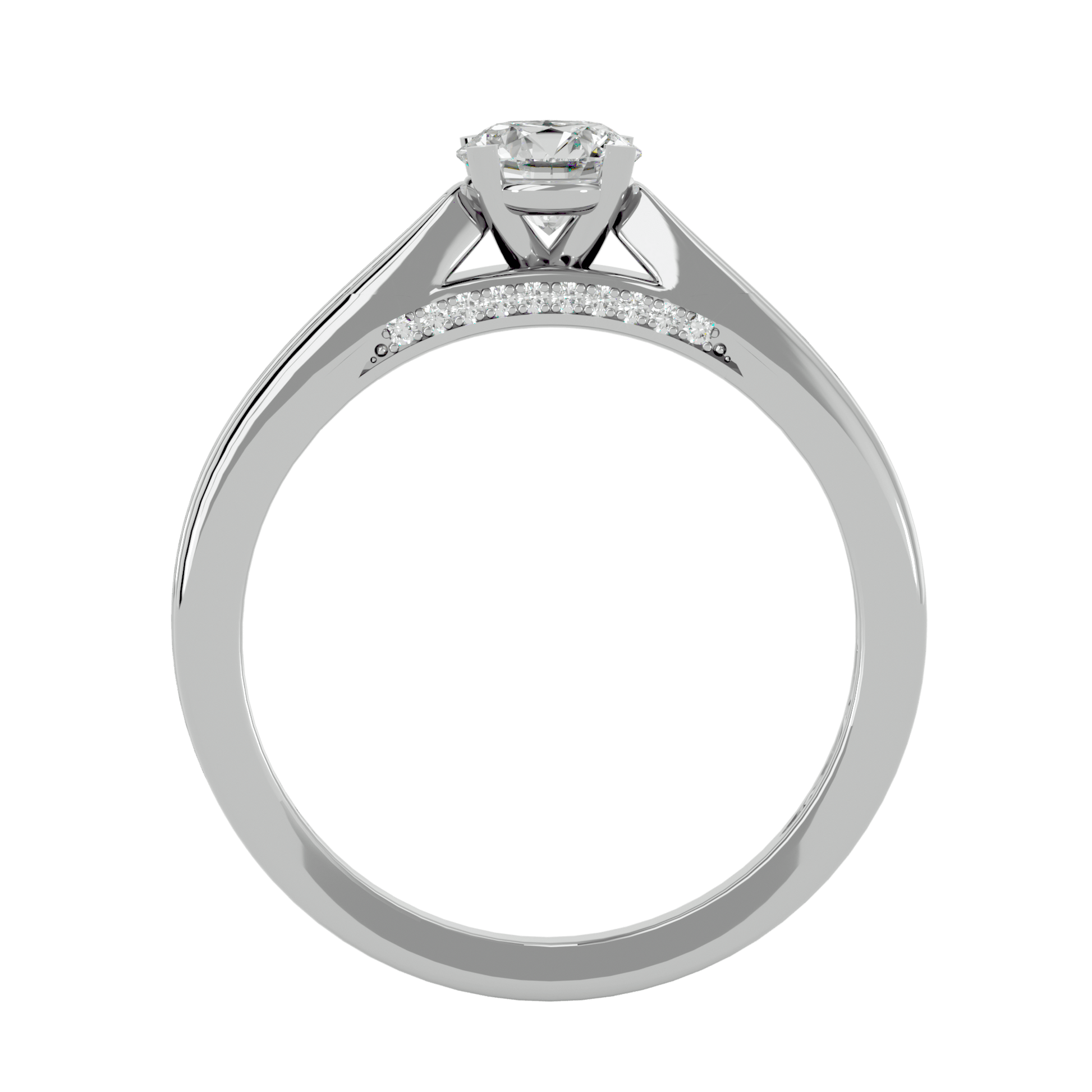 Lab Grown Round Diamond Solitaire Ring In Platinum