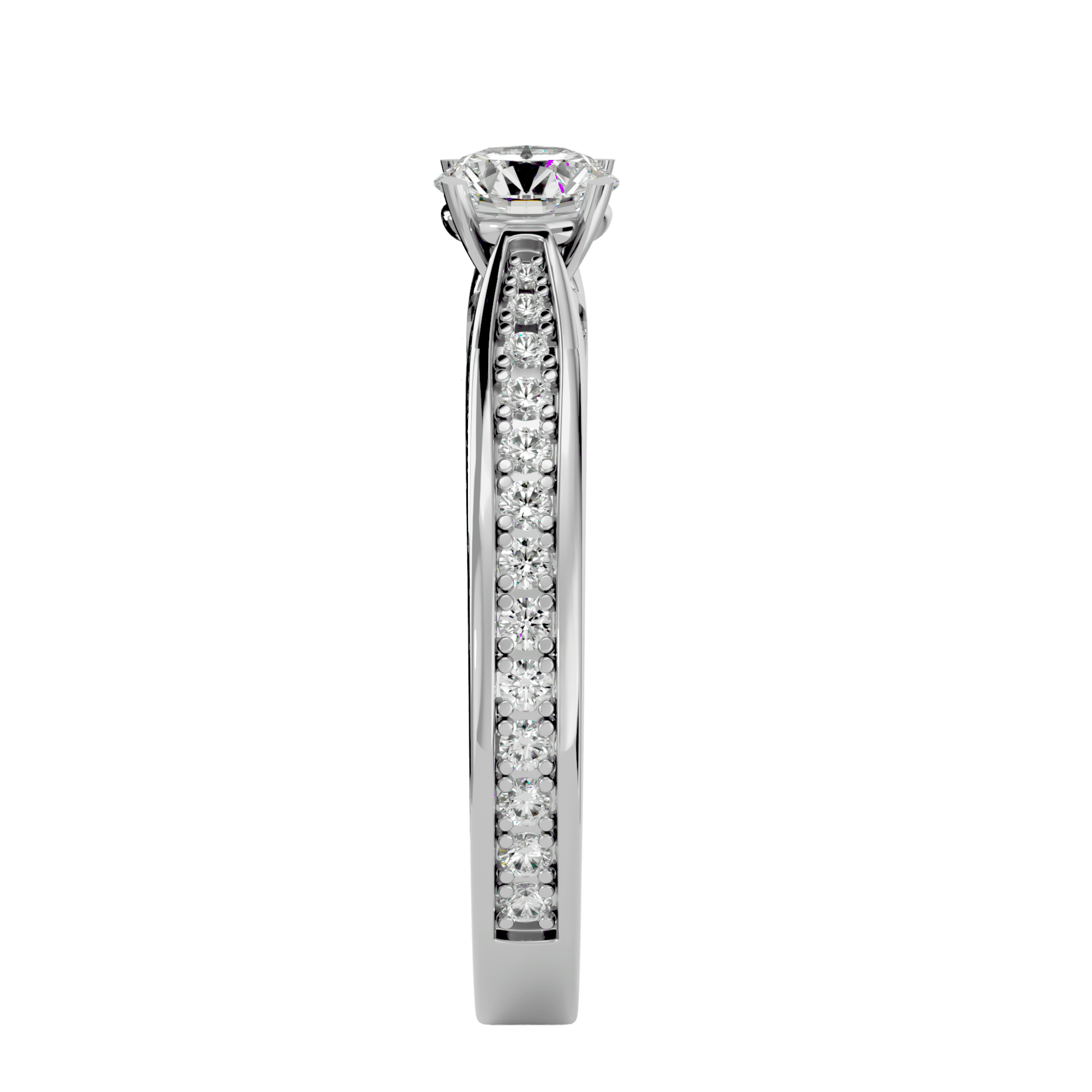 Lab Grown Round Diamond Solitaire Ring In Platinum