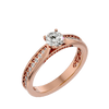 Lab Grown Round Diamond Solitaire Ring In Rose Gold