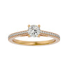 Lab Grown Round Diamond Solitaire Ring In Yellow Gold