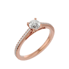 Lab Grown Round Diamond Solitaire Ring In Rose Gold