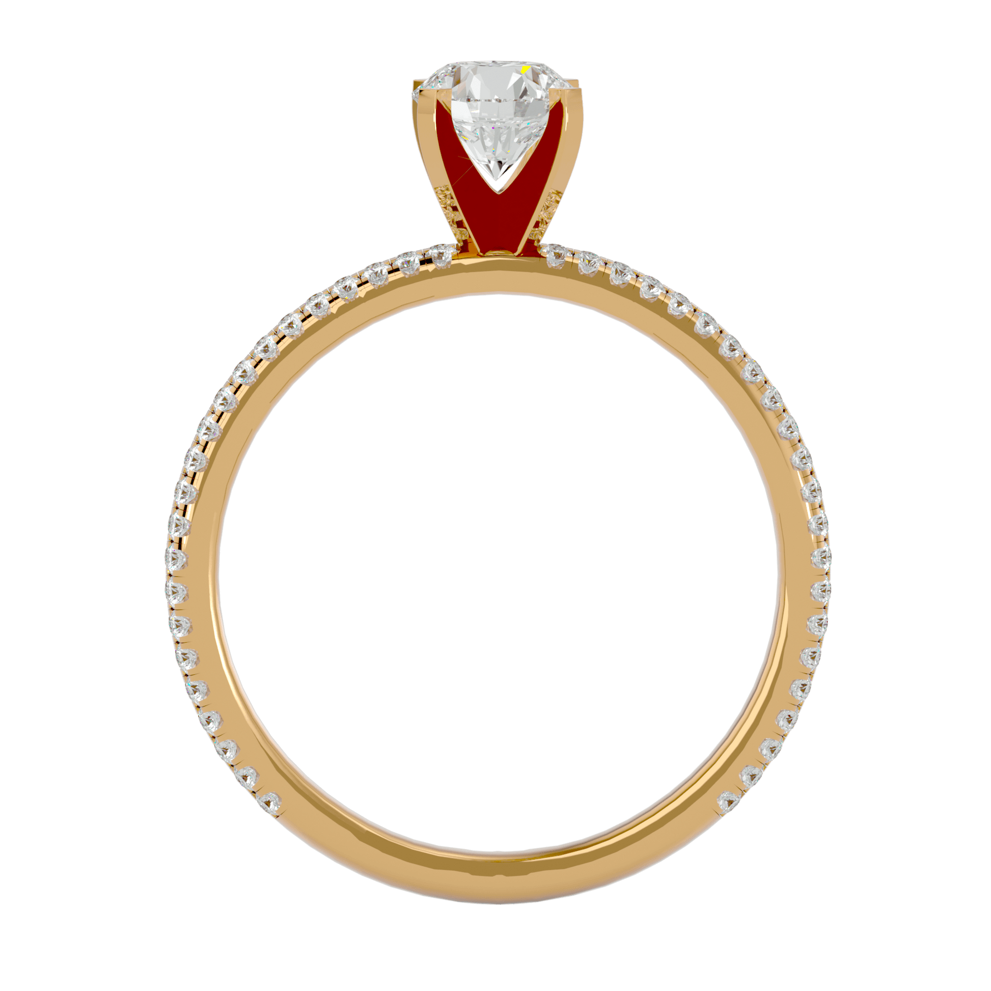 Lab Grown Round Diamond Solitaire Ring In Yellow Gold