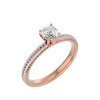 Lab Grown Round Diamond Solitaire Wedding Ring In Rose Gold