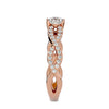 Lab Grown Round Cut Diamond Halo Ring In Rose Gold