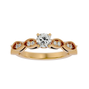 Lab Grown Round Cut Diamond Halo Ring In Yellow Gold