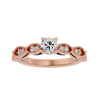 Lab Grown Round Cut Diamond Halo Ring In Rose Gold