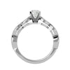 Lab Grown Round Cut Diamond Halo Ring In Platinum