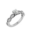 Lab Grown Round Cut Diamond Halo Ring In Platinum