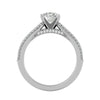 Lab Grown Round Cut Diamond Halo Ring In Platinum