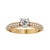 Lab Grown Round Cut Diamond Solitaire Ring In Yellow Gold