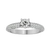 Lab Grown Round Cut Diamond In White Gold Solitaire Ring