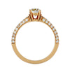 Lab Grown Round Cut Diamond Solitaire Ring In Yellow Gold