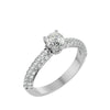 Lab Grown Round Cut Diamond In White Gold Solitaire Ring