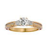 Lab Grown Round Diamond Solitaire Ring In Yellow Gold