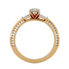 Lab Grown Round Diamond Solitaire Ring In Yellow Gold