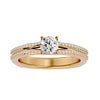 Lab Grown Round Cut Diamond Solitaire Ring In Yellow Gold