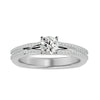 Lab Grown Round Cut Diamond In White Gold Solitaire Ring