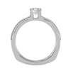 Lab Grown Round Cut Diamond In White Gold Solitaire Ring