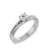 Lab Grown Round Cut Diamond In White Gold Solitaire Ring