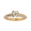 Lab Grown Round Cut Diamond Solitaire Ring In Yellow Gold