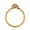 Authentic Lab Grown Round Diamond Halo Ring In Yellow Gold