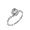 Authentic Lab Grown Round Diamond HaloRing In Platinum