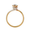 Brilliant Lab Grown Round Diamond Halo Ring In Yellow Gold