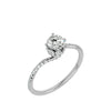 Brilliant Lab grown Round Diamond Halo Ring In Platinum